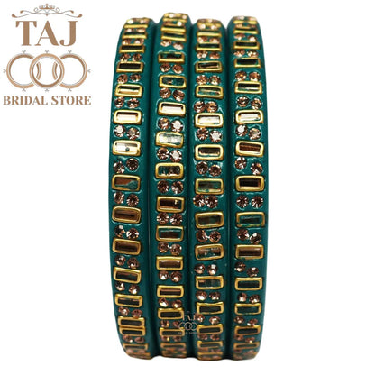 Kundan Lac Kada Bangles in Latest Design (Set of 4)