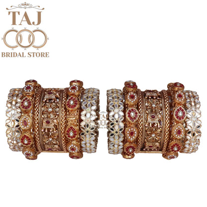 Designer Wedding Bangles Set With Beautiful New Elephant Design Kada