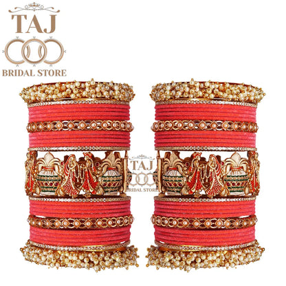 Wedding Bangle Set with Dulha-Dulhan Kada