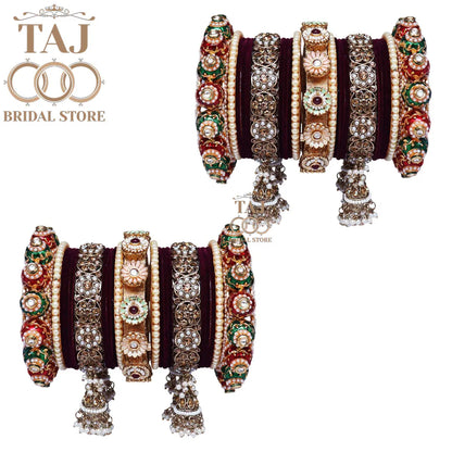 Rajwadi Bangle Set for Brides