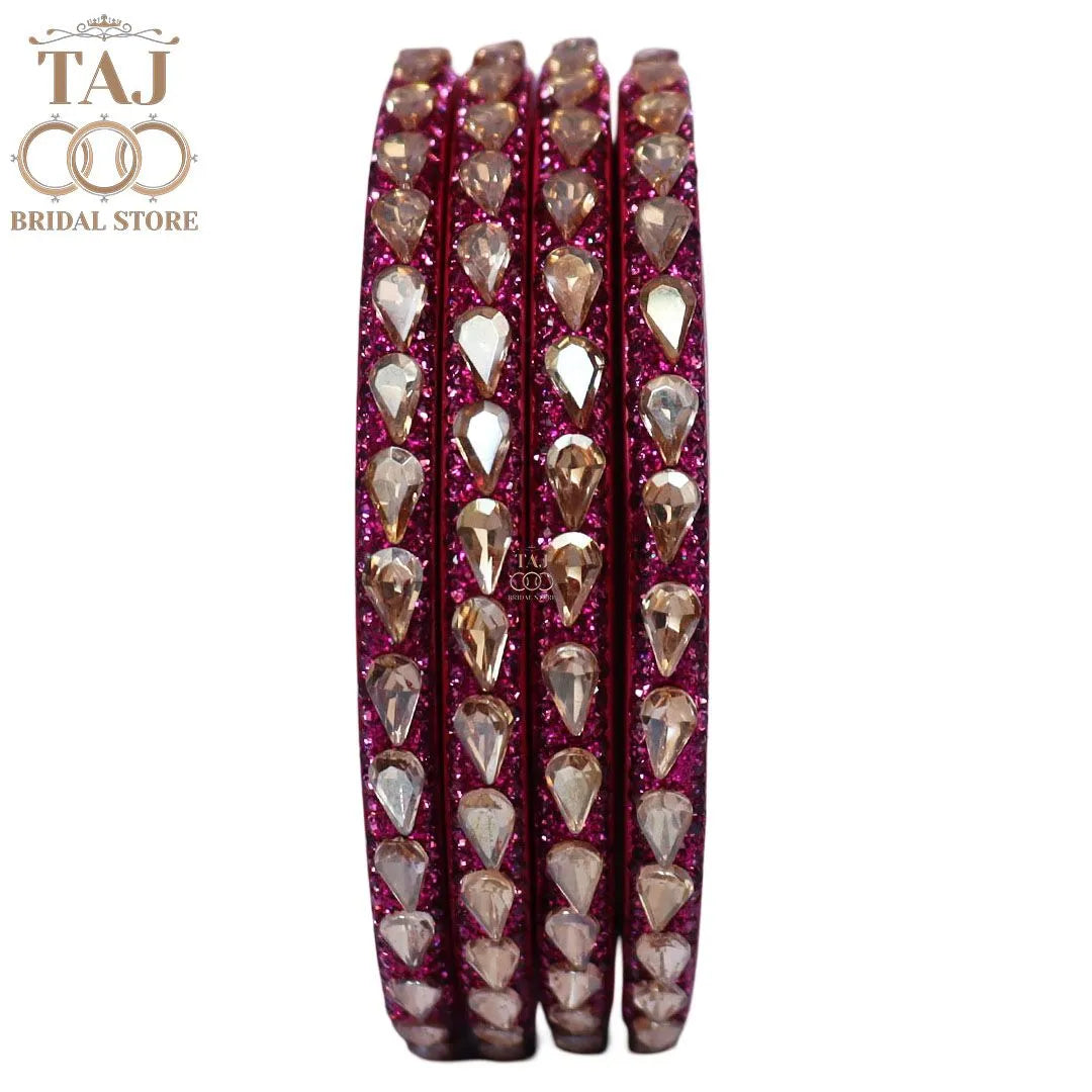 Pure Lac Bangles For Women With Best Kundan Design