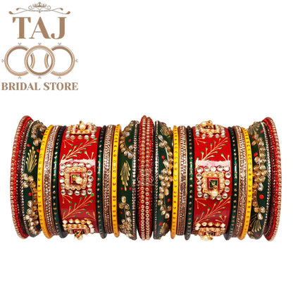 Latest Design Wedding Chura New Lac Bangle Set For Bride