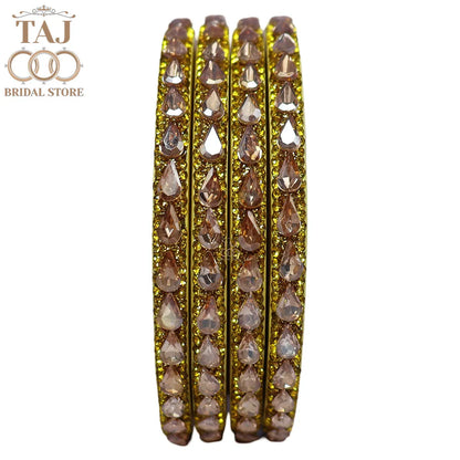 Pure Lac Bangles For Women With Best Kundan Design