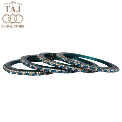 Handmade Lac Bangles For Women With Latest Rhinestones Design