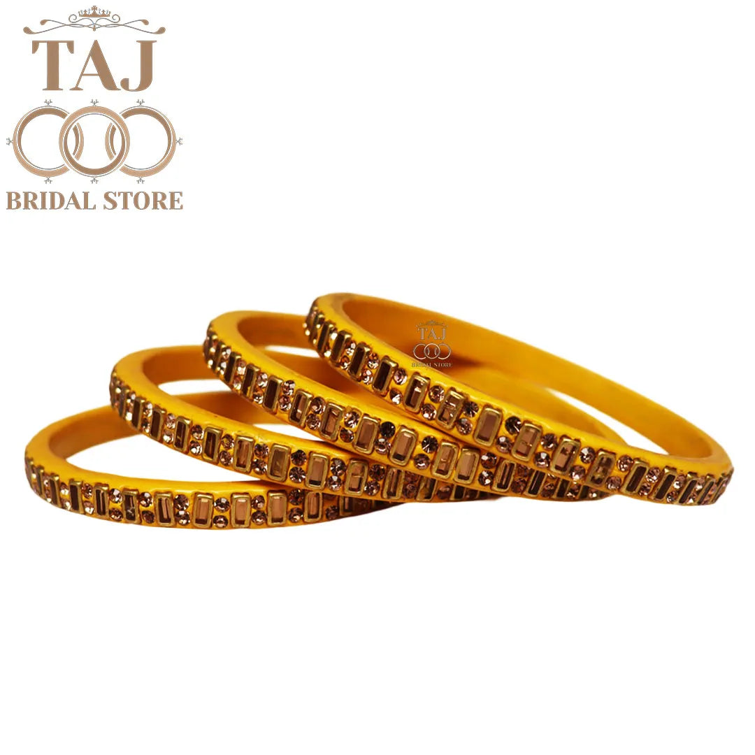 Kundan Lac Kada Bangles in Latest Design (Set of 4)