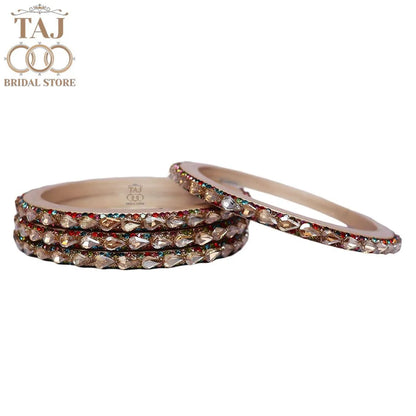 Pure Lac Bangles For Women With Best Kundan Design