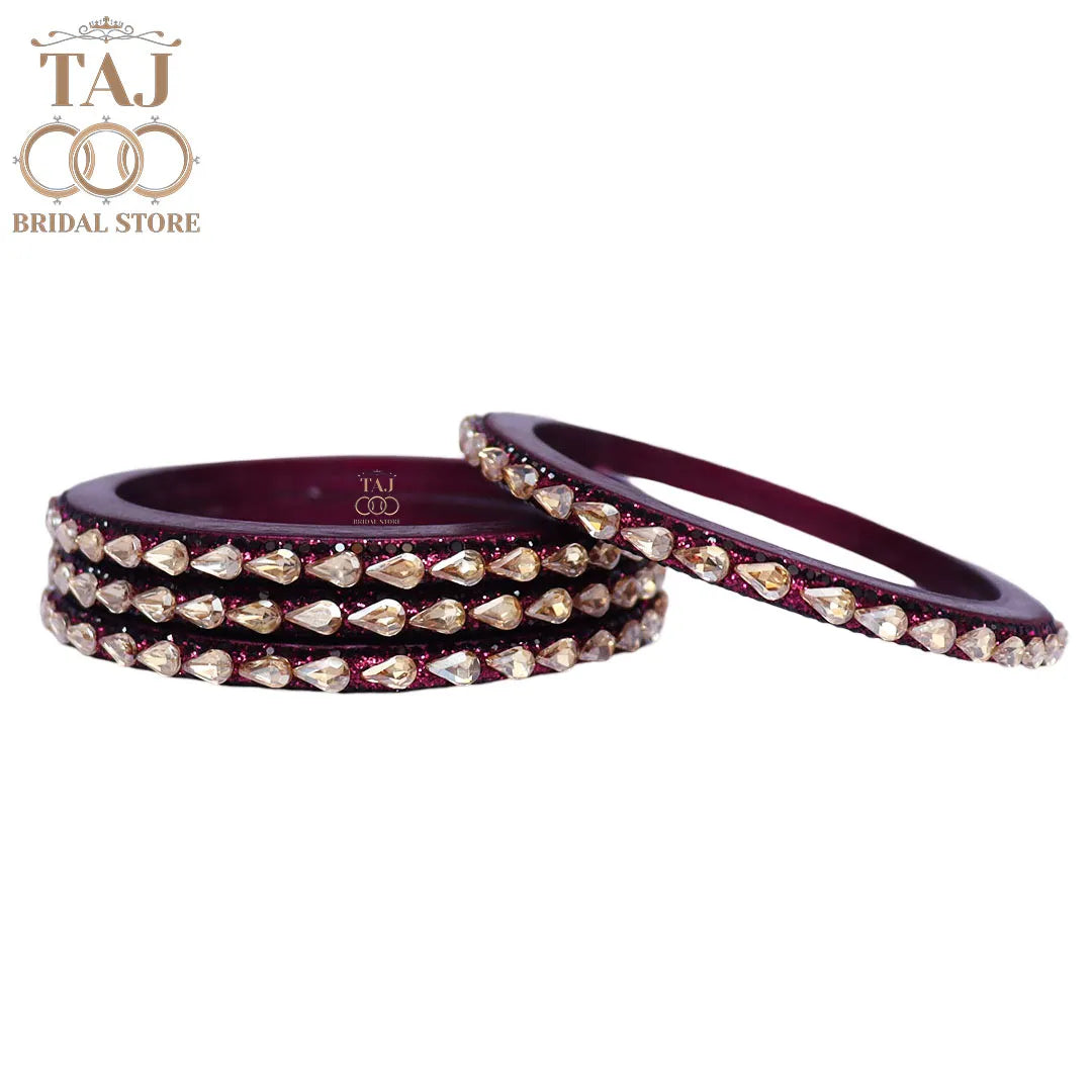 Pure Lac Bangles For Women With Best Kundan Design