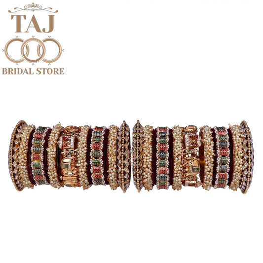 Bridal Bangles Set for Wedding With Beautiful Elephant and Doli Design Kada