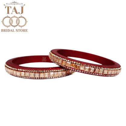 Rajasthani Kundan Lac Kada Bangles with Best Kundan Design