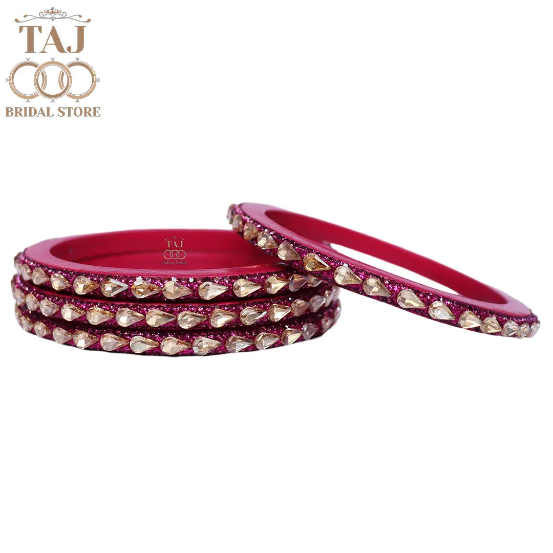 Pure Lac Bangles For Women With Best Kundan Design