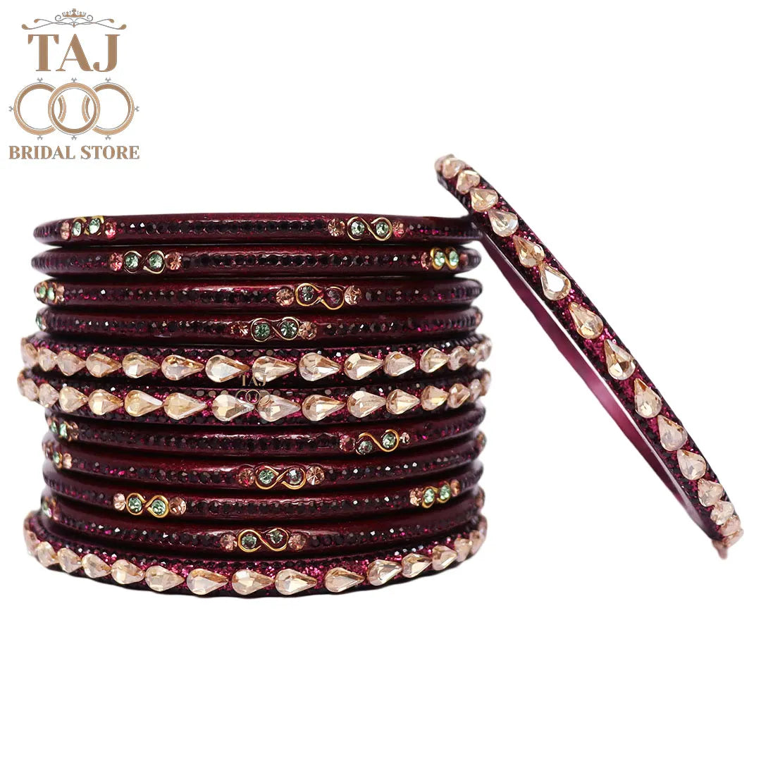 Rajasthani Short Lac Bangles Set With New Kundan Design