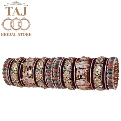 New Design Wedding Bangles Set With Beautiful Radha Krishna Design Metal Kada