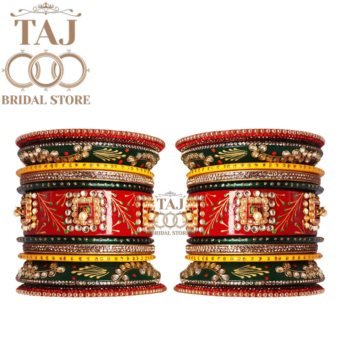 Latest Design Wedding Chura New Lac Bangle Set For Bride