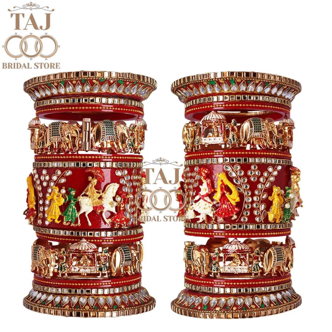 Rajwadi Bridal Bangles Set With Beautiful Latest Doli Barat Design Kada