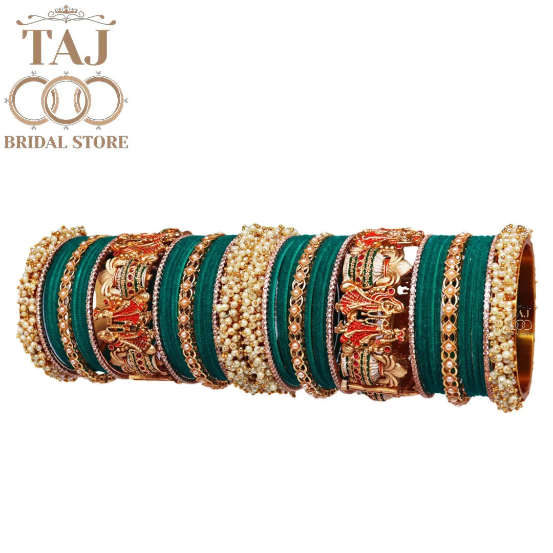 Wedding Bangle Set with Dulha-Dulhan Kada