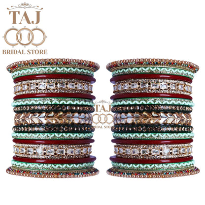 Elegant Bridal Bangle Set for Indian Weddings in Beautiful Design