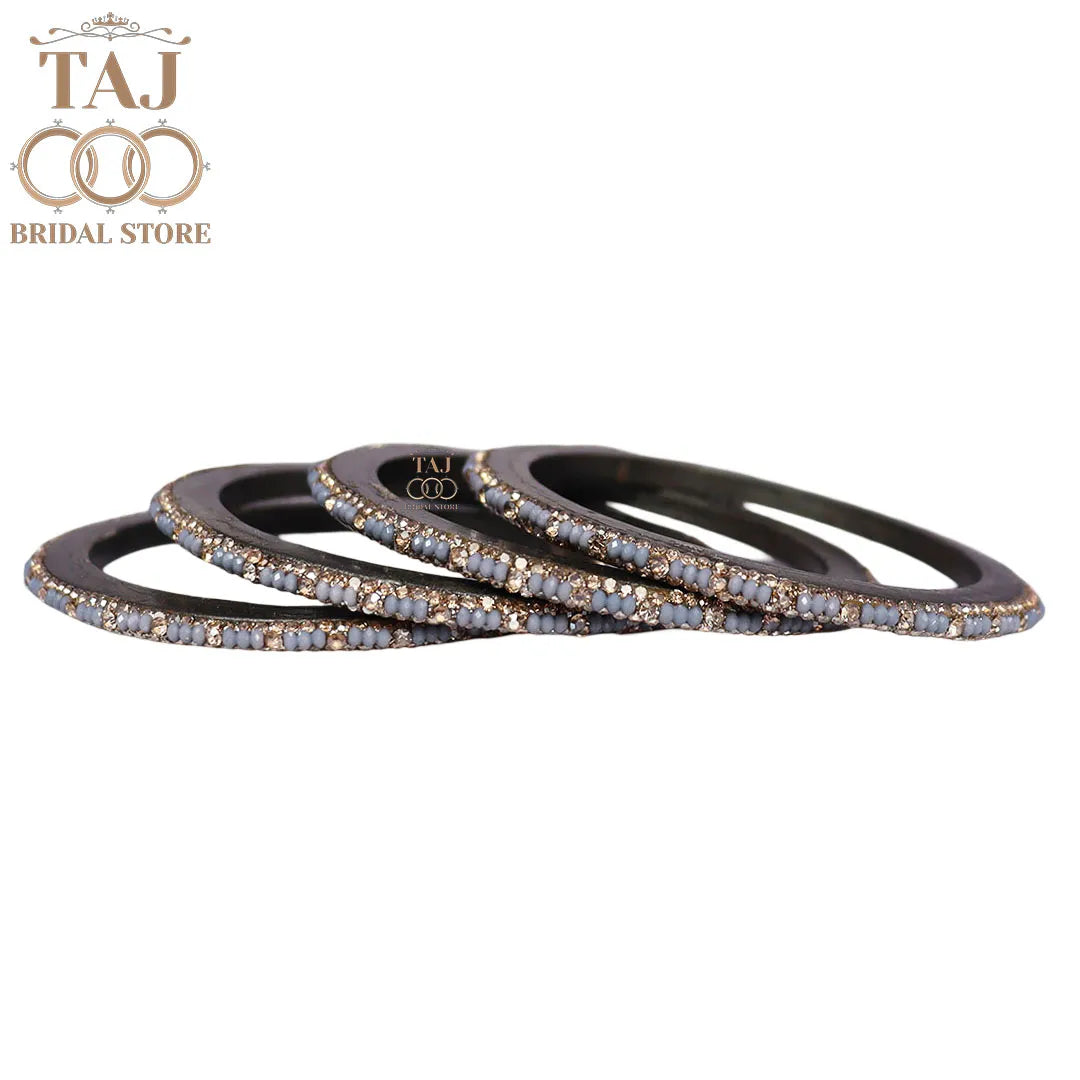Handmade Lac Bangles For Women With Latest Rhinestones Design