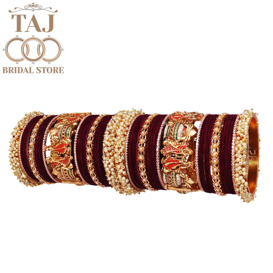 Wedding Bangle Set with Dulha-Dulhan Kada