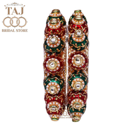 Traditional Rajwadi Bangadi in Best Design (Pack of 2) Taj Bridal Store