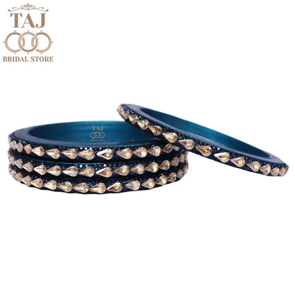 Pure Lac Bangles For Women With Best Kundan Design