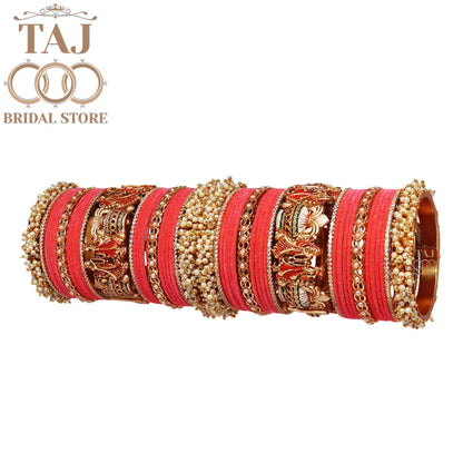 Wedding Bangle Set with Dulha-Dulhan Kada