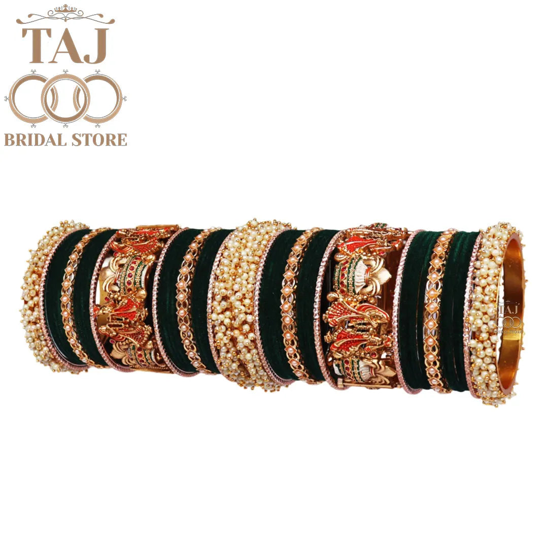 Wedding Bangle Set with Dulha-Dulhan Kada