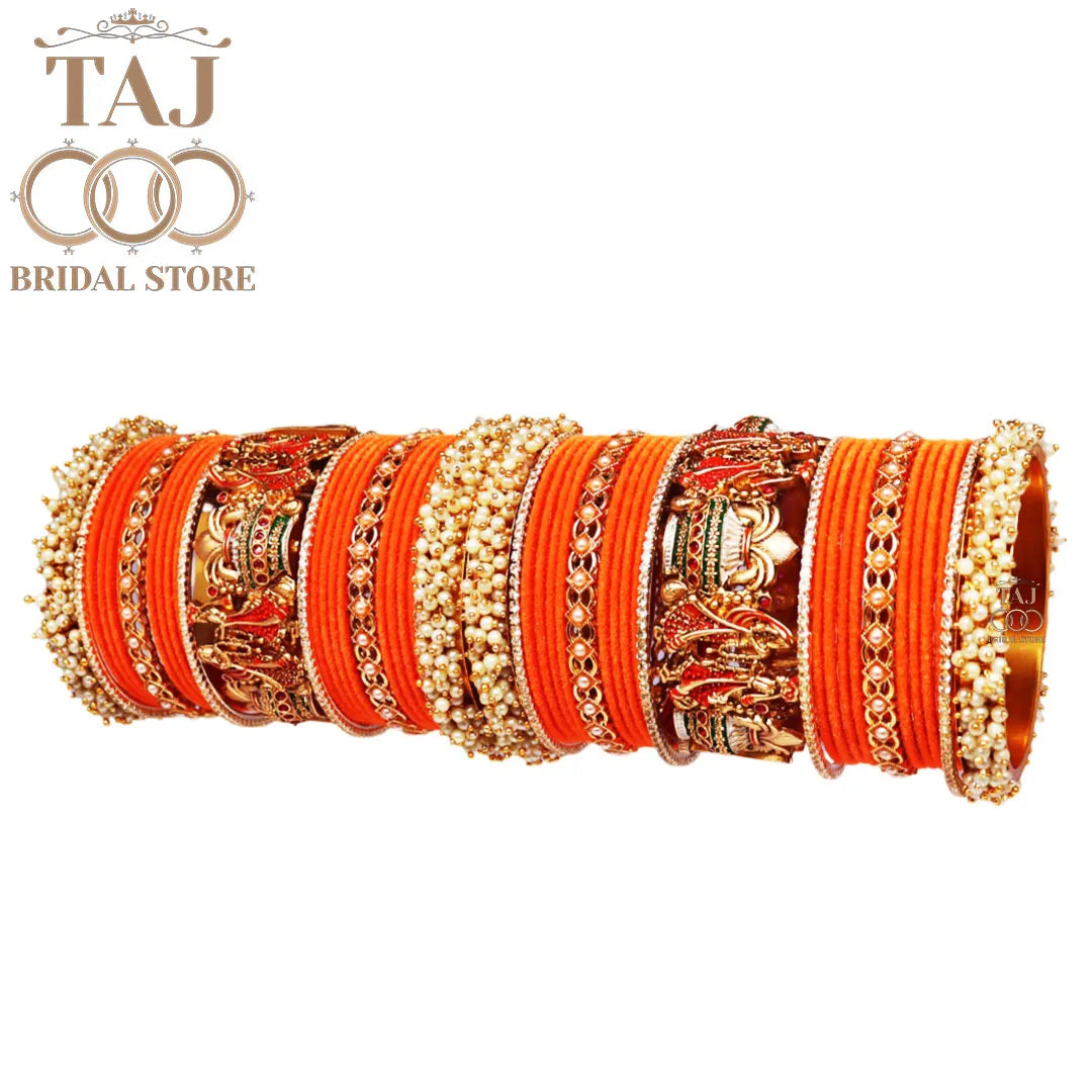 Wedding Bangle Set with Dulha-Dulhan Kada