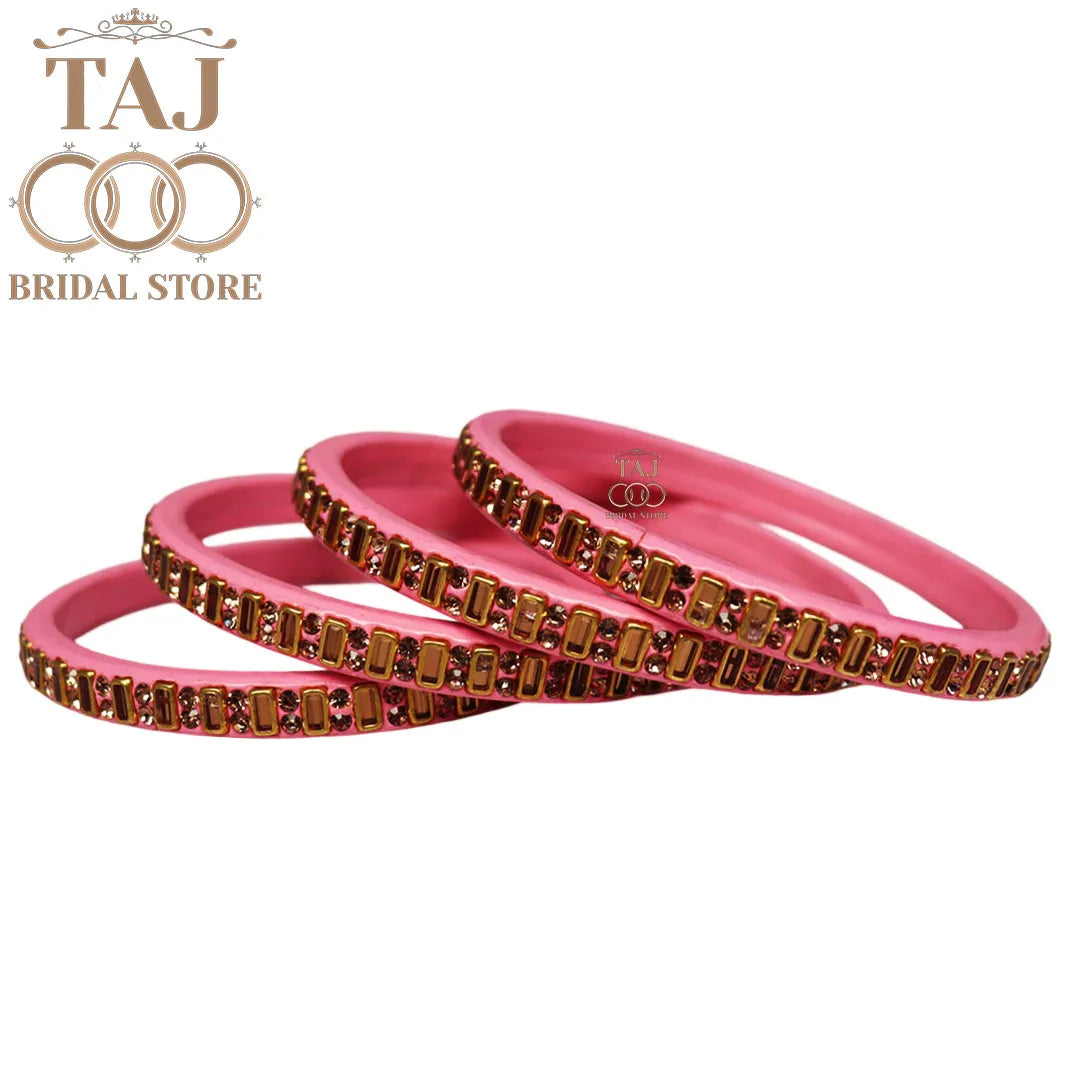 Kundan Lac Kada Bangles in Latest Design (Set of 4)