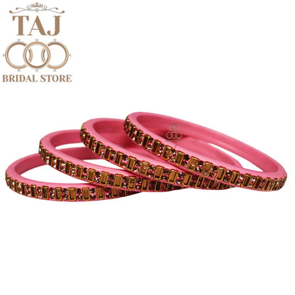 Kundan Lac Kada Bangles in Latest Design (Set of 4)