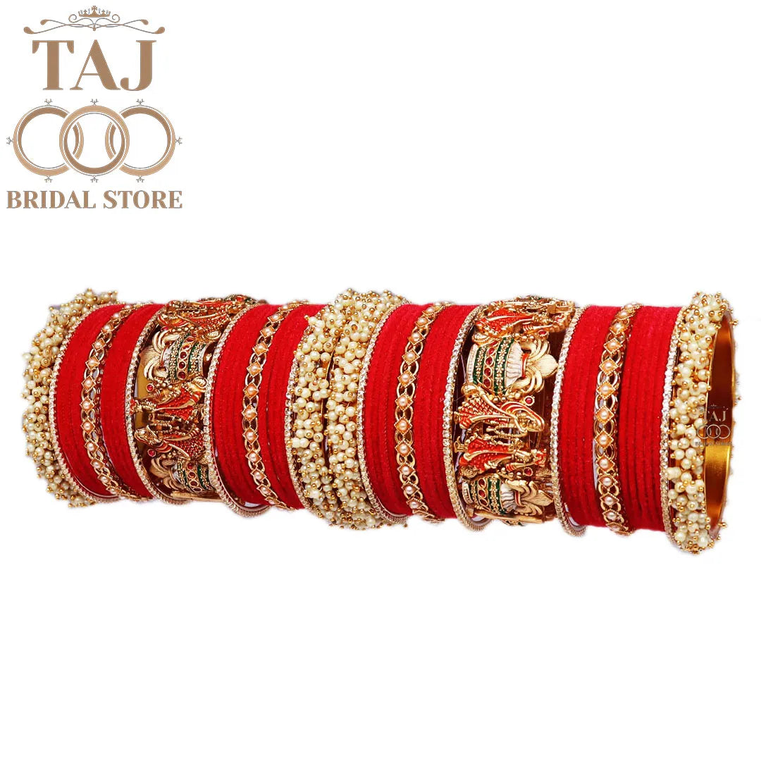 Wedding Bangle Set with Dulha-Dulhan Kada