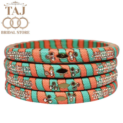 Traditional Indian bangles with a modern twist (Set of 2)