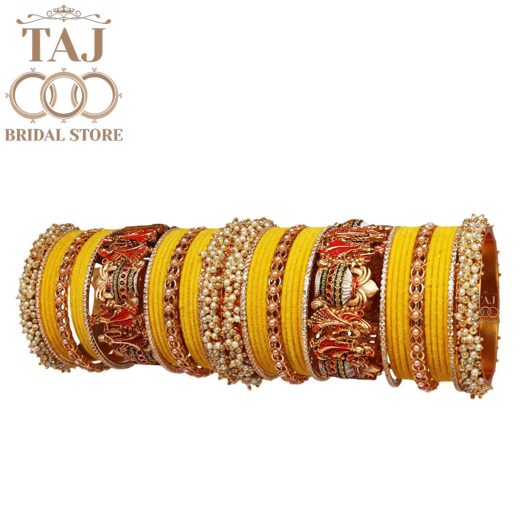 Wedding Bangle Set with Dulha-Dulhan Kada