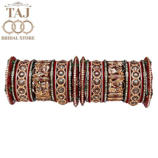 Karwa Chauth Special Wedding Bangle Set with Dandiya Motifs