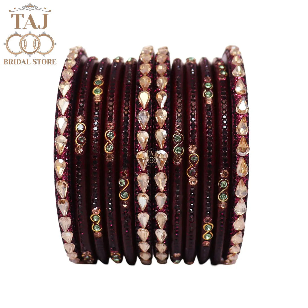 Rajasthani Short Lac Bangles Set With New Kundan Design