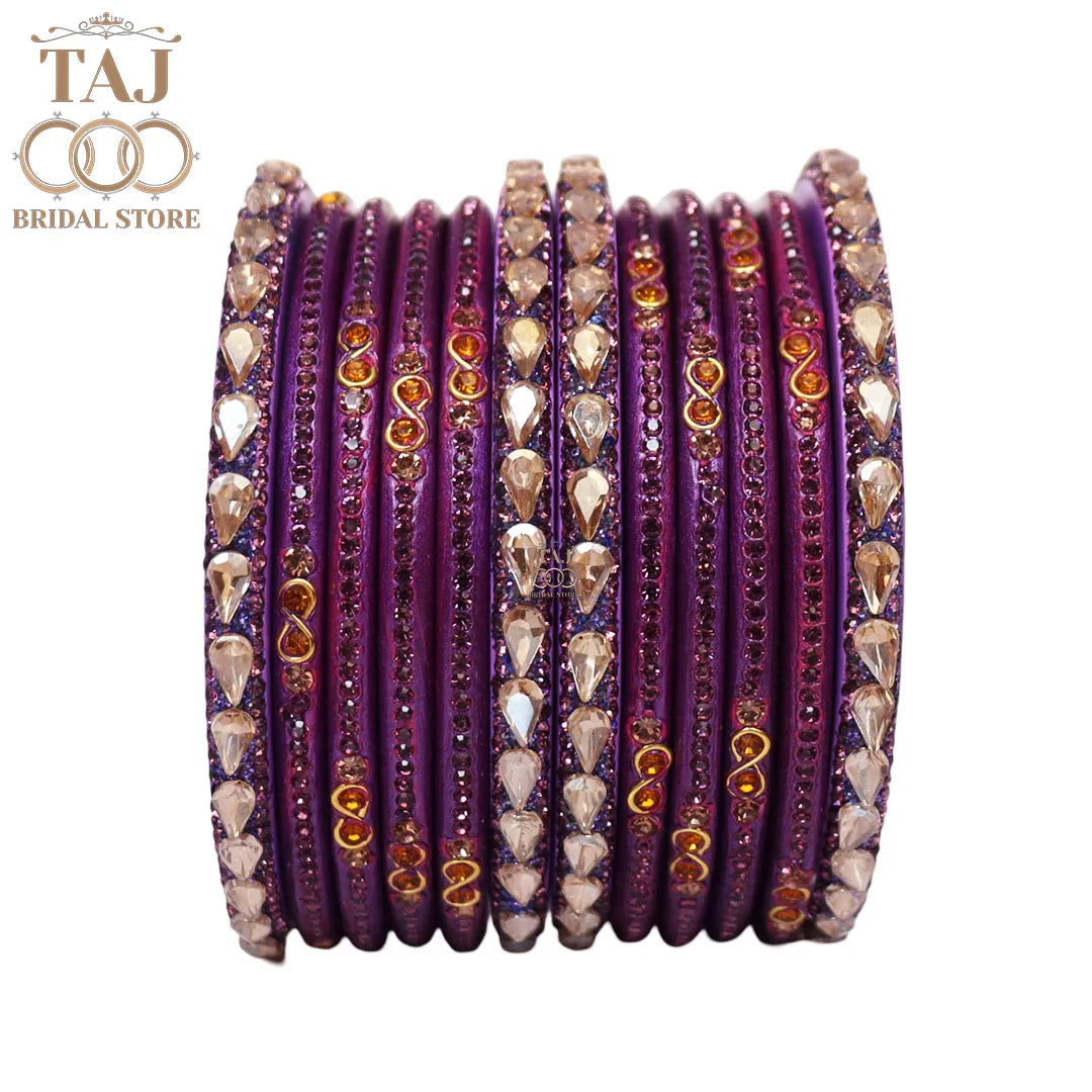 Rajasthani Short Lac Bangles Set With New Kundan Design