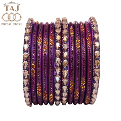 Rajasthani Short Lac Bangles Set With New Kundan Design