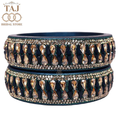 Jaipuri Stylish Lac Kada Pair With New Kundan Design