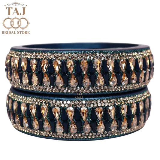 Jaipuri Stylish Lac Kada Pair With New Kundan Design