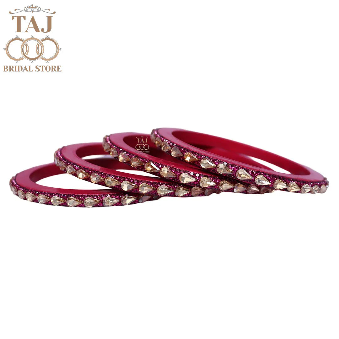 Pure Lac Bangles For Women With Best Kundan Design