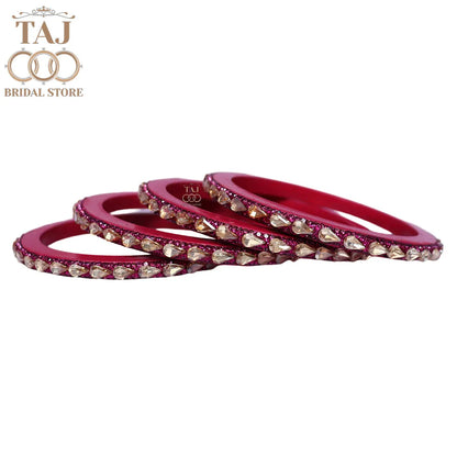 Pure Lac Bangles For Women With Best Kundan Design