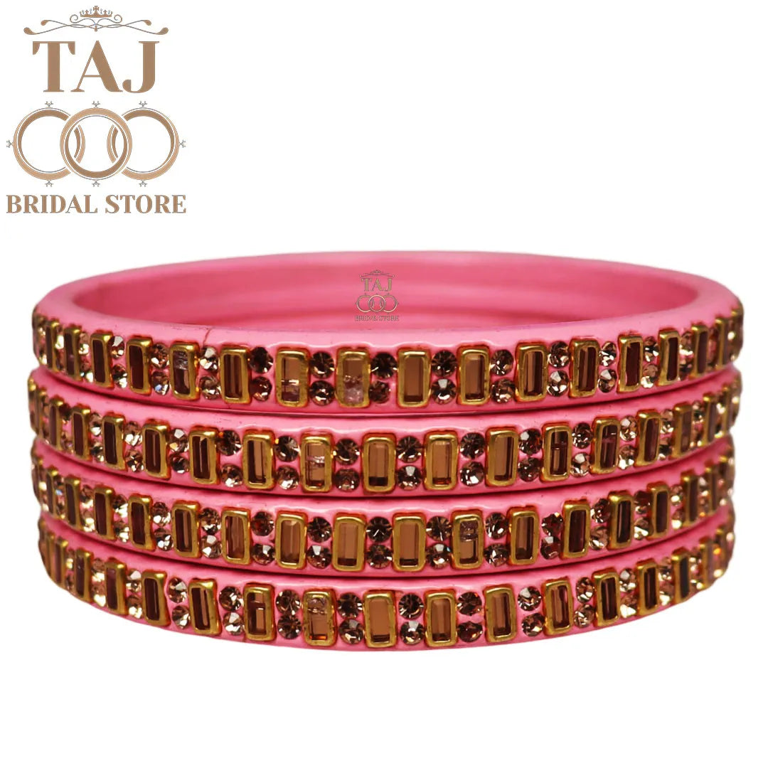 Kundan Lac Kada Bangles in Latest Design (Set of 4)