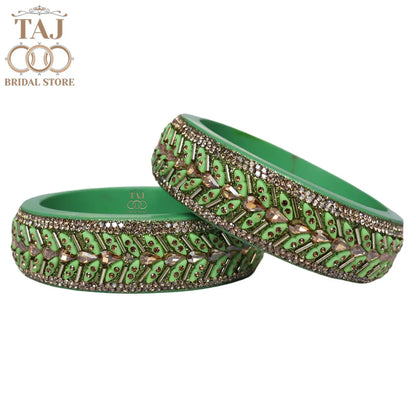 Jaipuri Fancy Lac Kada Bangles in Latest Kundan Design