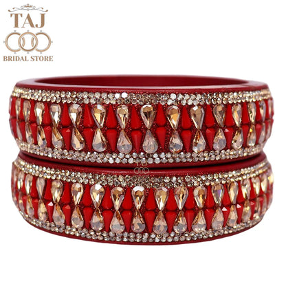 Jaipuri Stylish Lac Kada Pair With New Kundan Design