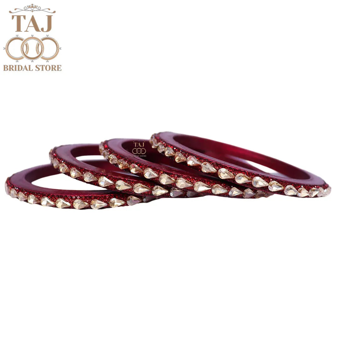 Pure Lac Bangles For Women With Best Kundan Design