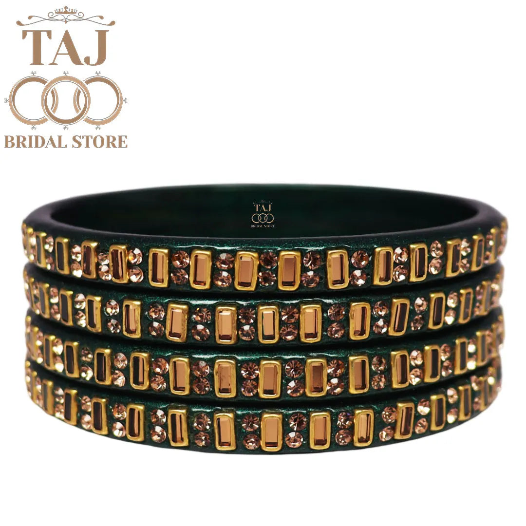 Kundan Lac Kada Bangles in Latest Design (Set of 4)