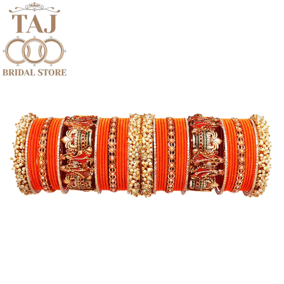 Wedding Bangle Set with Dulha-Dulhan Kada