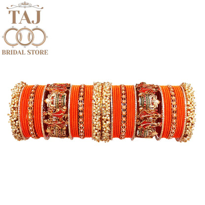 Wedding Bangle Set with Dulha-Dulhan Kada