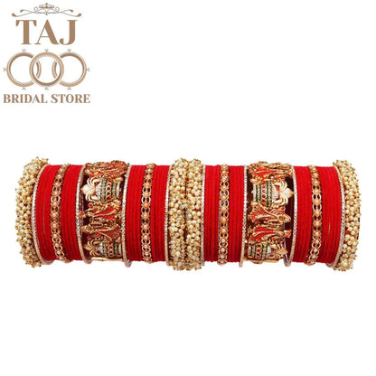 Wedding Bangle Set with Dulha-Dulhan Kada