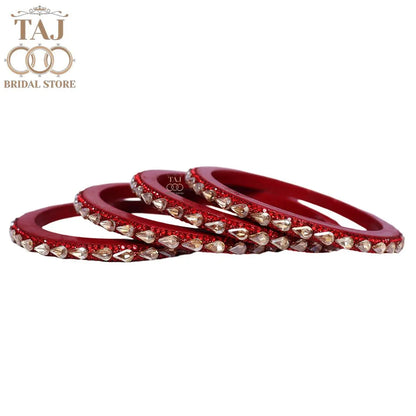 Pure Lac Bangles For Women With Best Kundan Design