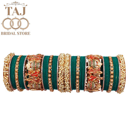 Wedding Bangle Set with Dulha-Dulhan Kada